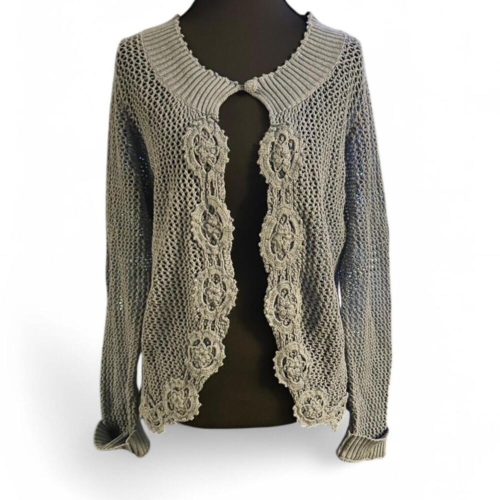 Women's Blue and Grey Cardigan